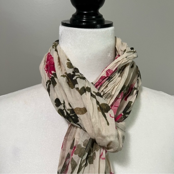 Jackpot Organic Crepe Cotton Floral Print Scarf - Picture 3 of 8